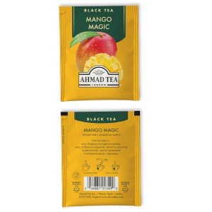 Чай черный Магия Манго в пакетиках с ярлычками, 25х1.5гр., Ahmad Tea