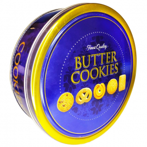 Сдобное  печенье в жестяной банке, яркий дизайн "Butter Cookies", 454 грамма. RC Foods