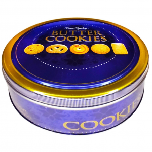 Сдобное  печенье в жестяной банке, яркий дизайн "Butter Cookies", 454 грамма. RC Foods