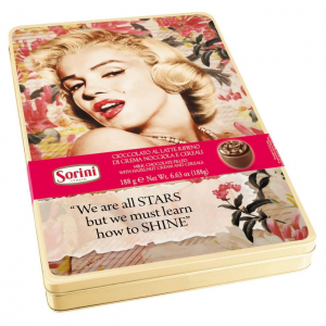 Конфеты шоколадные "Мерлин Монро", в яркой жестяной коробке, 188гр.