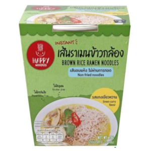 Лапша рамен из коричневого риса "Зеленый карри", 2упак по 70гр., Happy Noodles