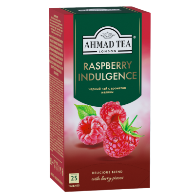 Чай черный Малиновое лакомство в пакетиках с ярлычками, 25х1.5гр., Ahmad Tea