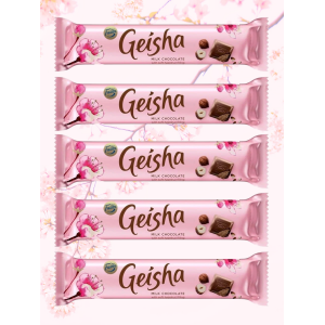 Молочный шоколад "Geisha" с начинкой из тертого ореха, 5шт по 37гр., Fazer Молочный шоколад "Geisha" с начинкой из тертого ореха, 5шт по 37гр., Fazer