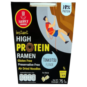 Лапша рамен "Тонкоцу" с высоким содержанием протеина, 2упак по 70гр., Happy Noodles