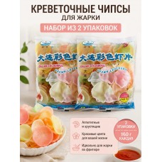 Чипсы креветочные для жарки, 2уп по160гр., TIE HAI