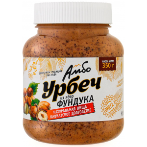 Урбеч Амбо из ядер фундука (лесной орех) 350 грамм