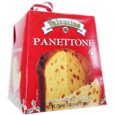 Кулич Панеттоне с изюмом и цукатами, 500гр., Valentino (Италия)