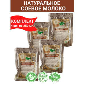 Соевое молоко в реторт-пакете, 4уп по 0.25 л., Green East