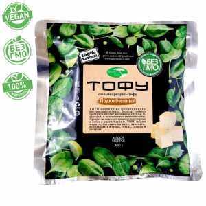 Тофу подкопченный, соевый продукт, комплект 3 шт. по 300 грамм, Green East