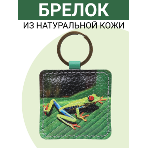 Брелок из натуральной кожи с принтом "Экзотика", Eshemoda