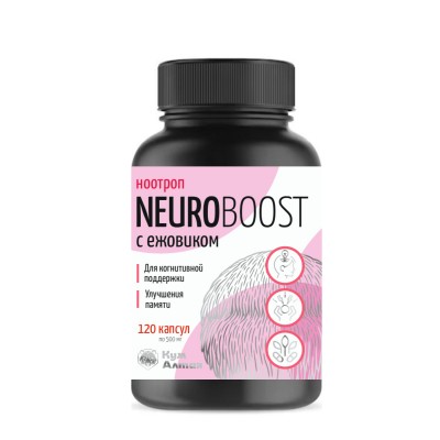 Фитоконцентрат NEUROBOOST ноотроп с ежовиком гребенчатым, 120капсу по 500 мг, КумАлтая
