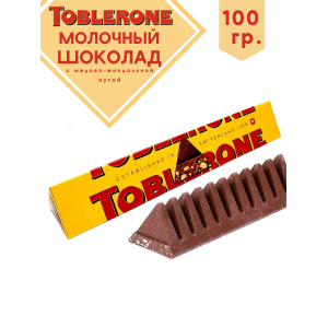 Шоколад молочный TOBLERONE с медово-миндальной нугой, 100 гр. Шоколад молочный TOBLERONE с медово-миндальной нугой, 100 гр.