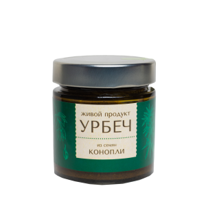 Урбеч из семян хемп, 200гр.,(новый дизайн), Живой продукт