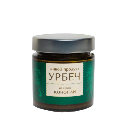 Урбеч из семян хемп, 200гр.,(новый дизайн), Живой продукт