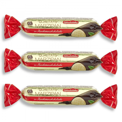 Шоколадный батончик с марципановой начинкой "MARZIPAN", комплект 3 шт. по 100 грамм Schluckwerder